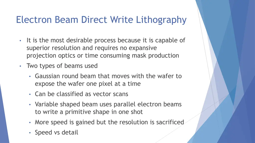 electron beam direct write lithography 2