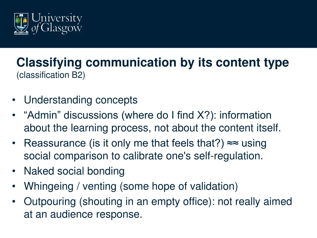 classifying communication by its content type