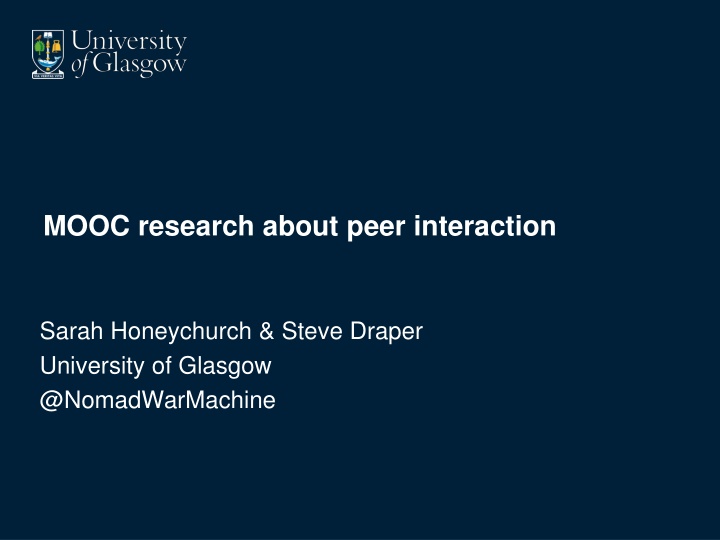 mooc research about peer interaction