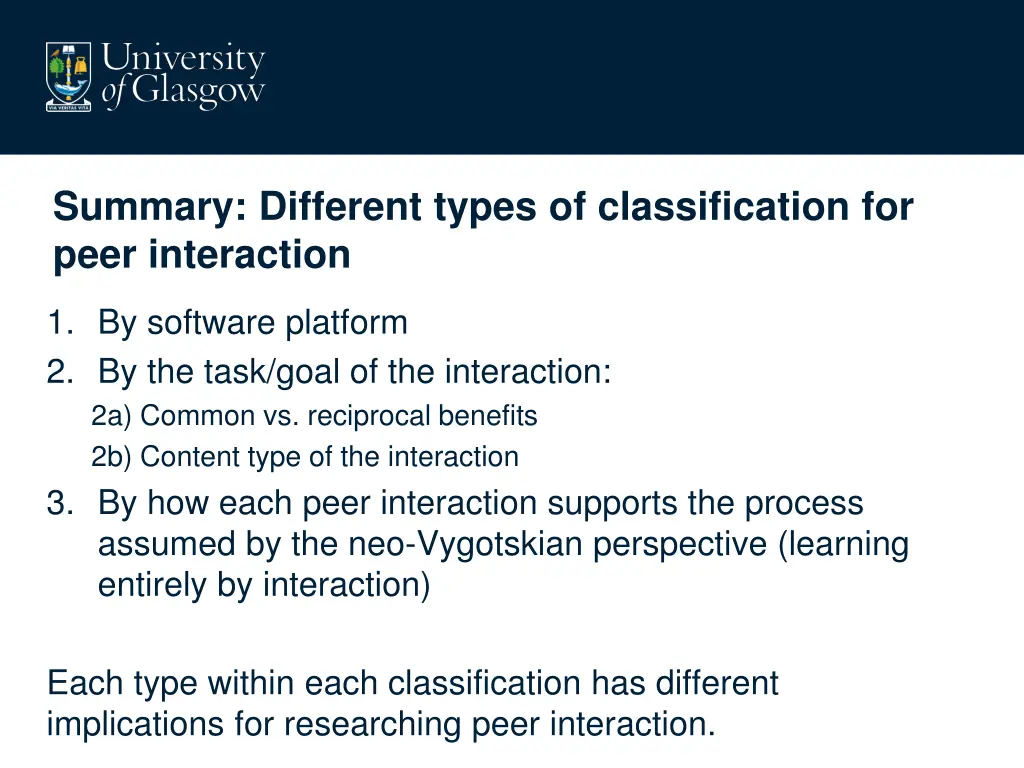 summary different types of classification