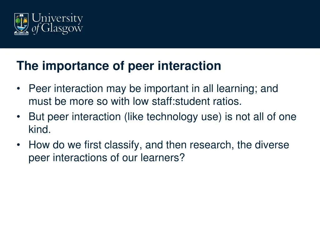 the importance of peer interaction