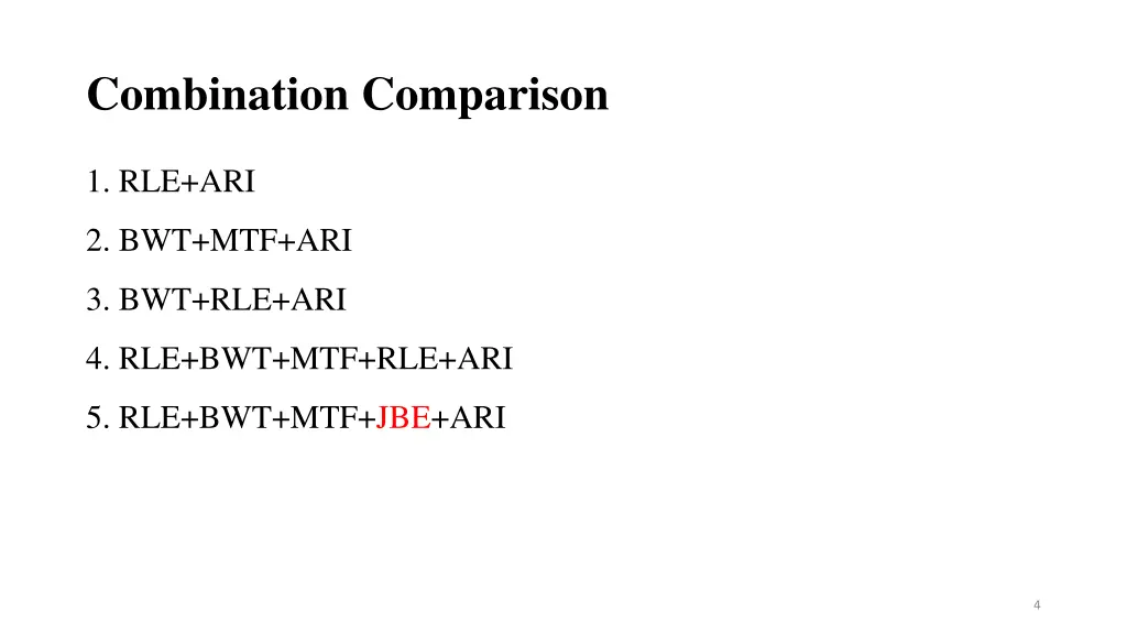 combination comparison