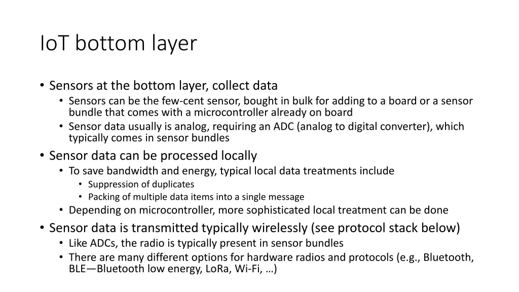 iot bottom layer
