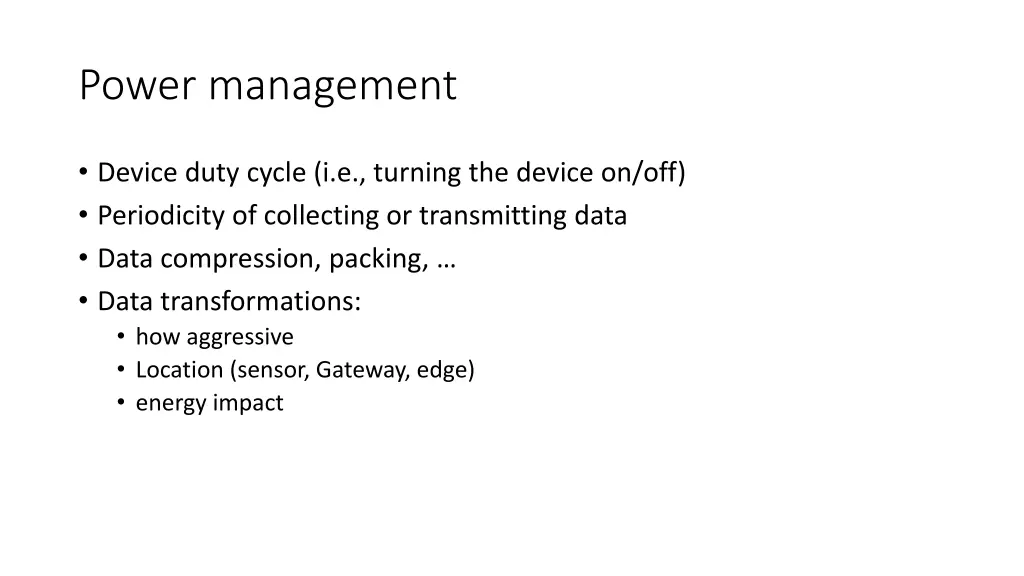 power management
