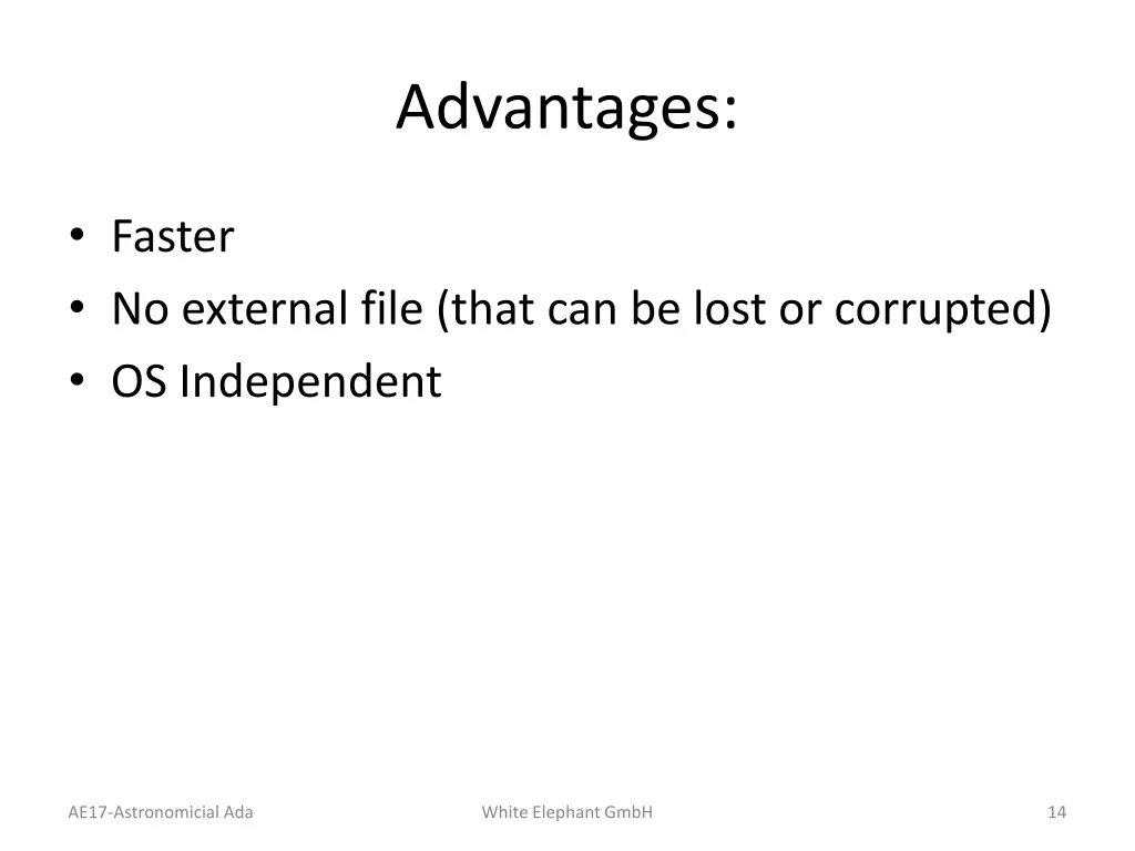 advantages