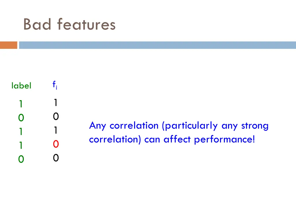 bad features 5