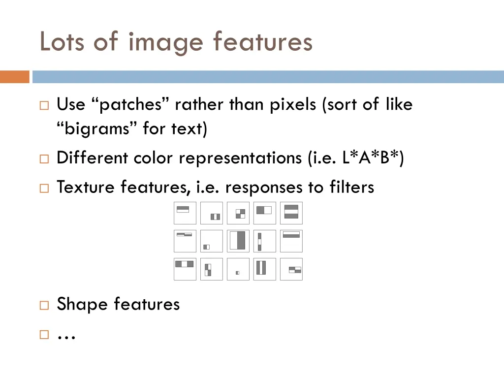 lots of image features