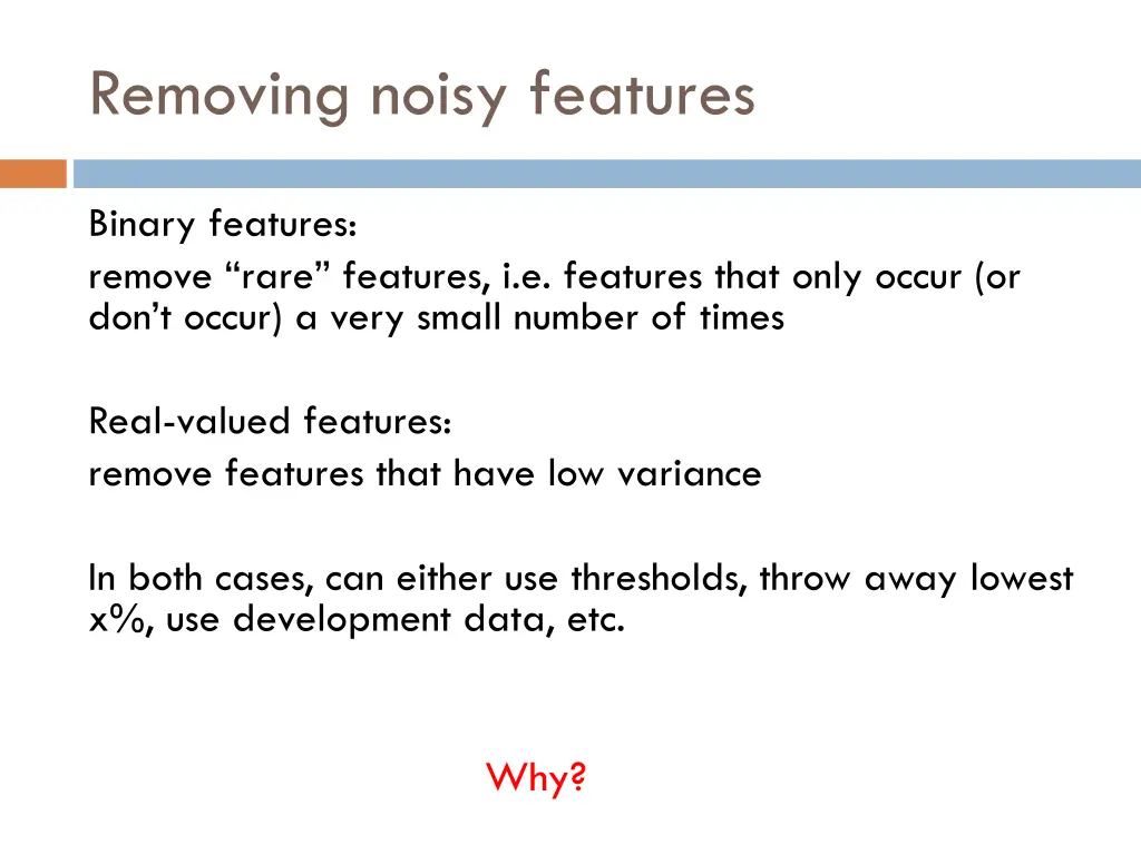 removing noisy features 1