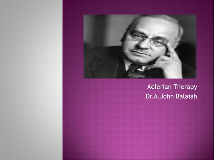 adlerian therapy dr a john balaiah