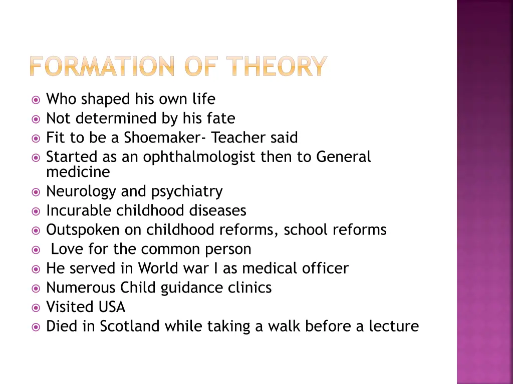formation of theory