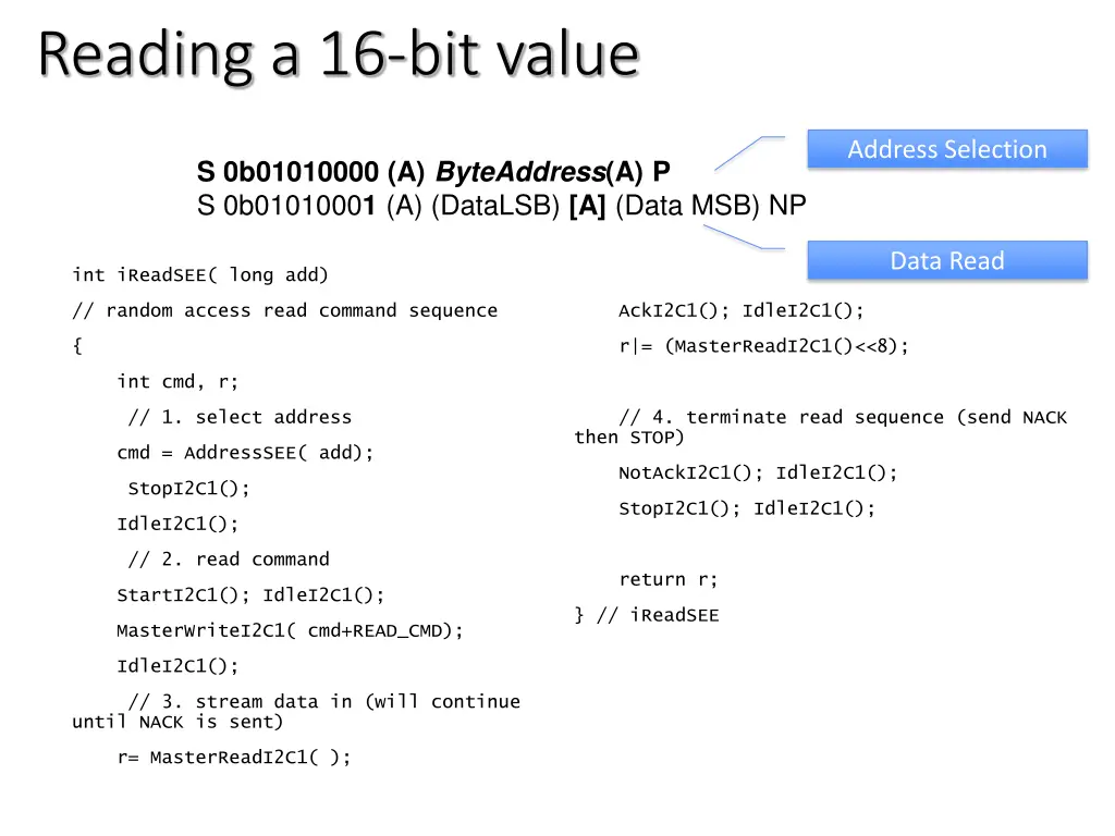 reading a 16 bit value