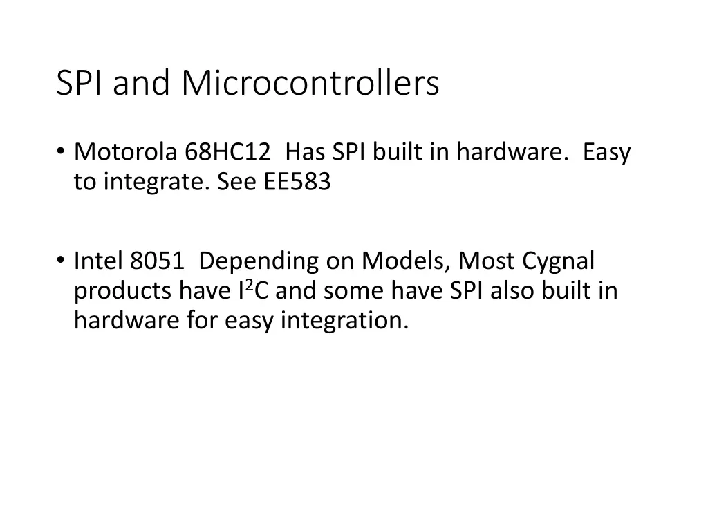 spi and microcontrollers