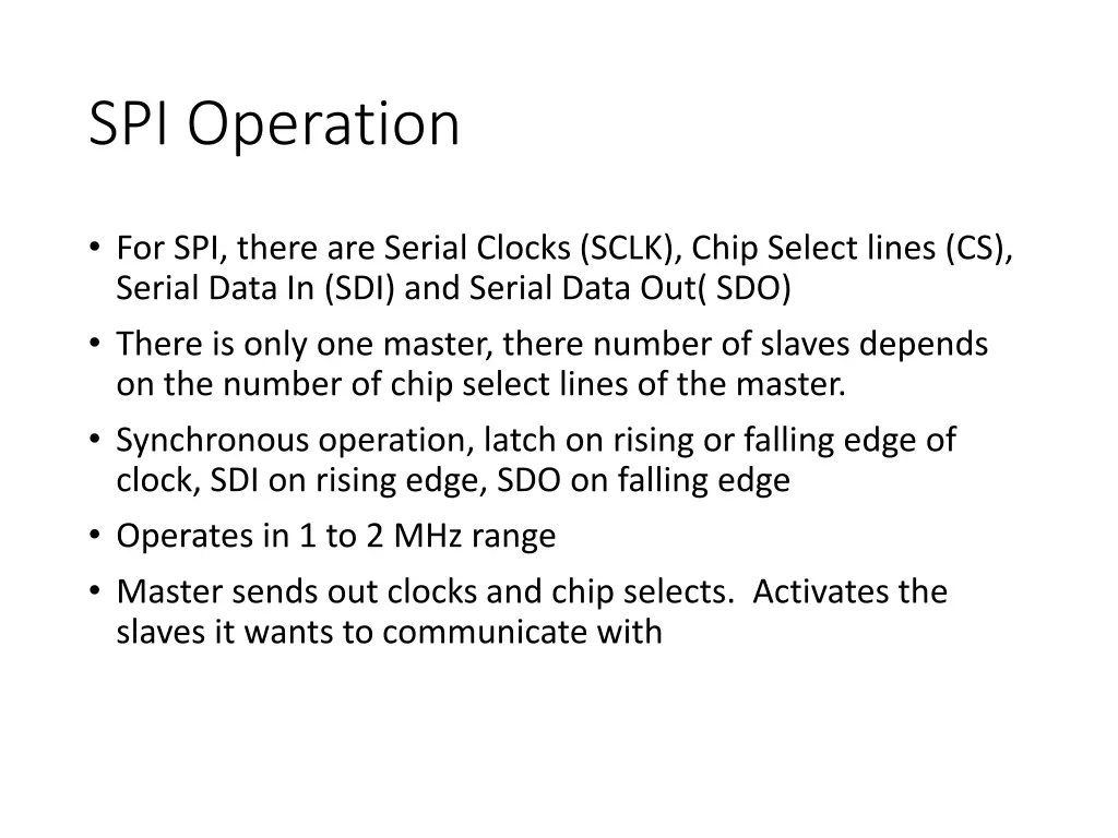 spi operation