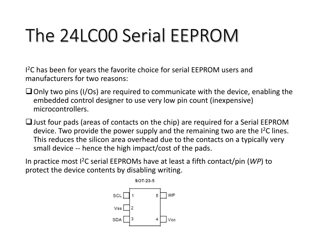 the 24lc00 serial eeprom