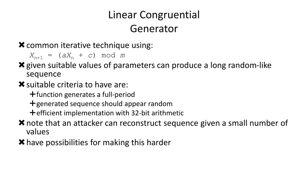 linear congruential generator