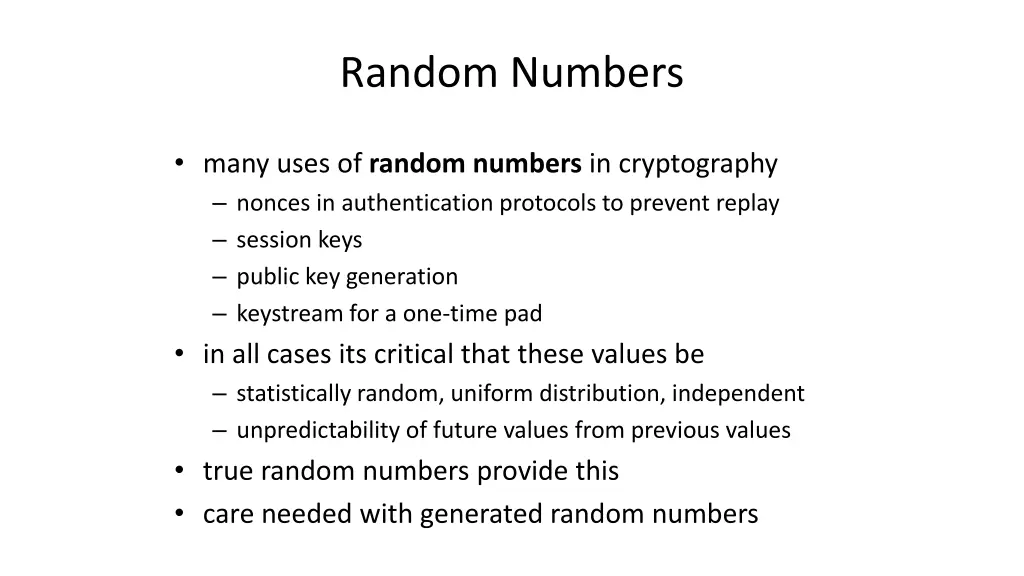 random numbers