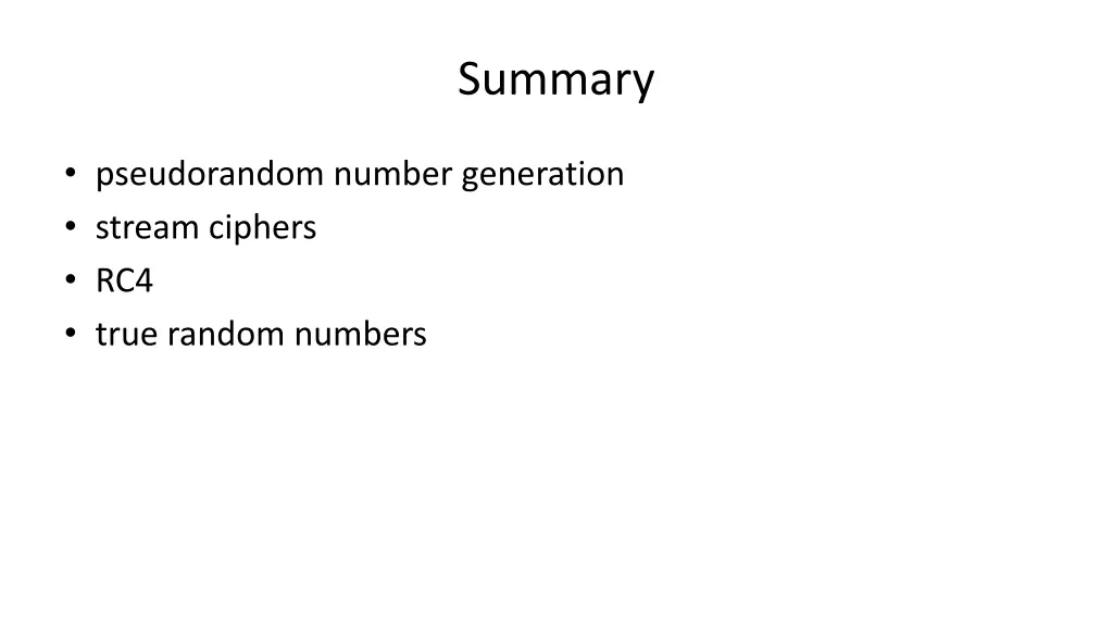summary