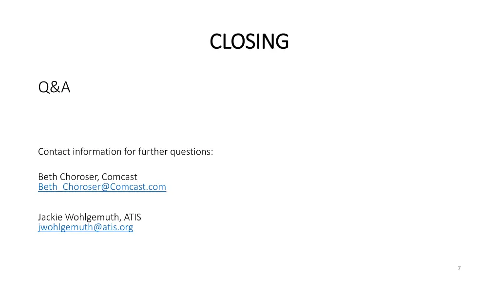 closing closing