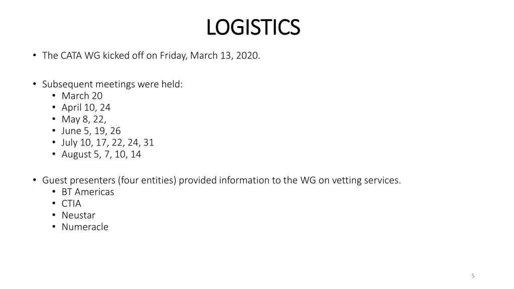 logistics logistics