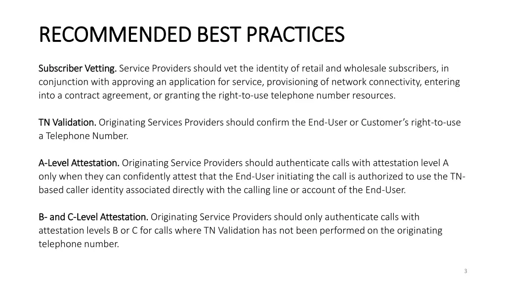 recommended best practices recommended best