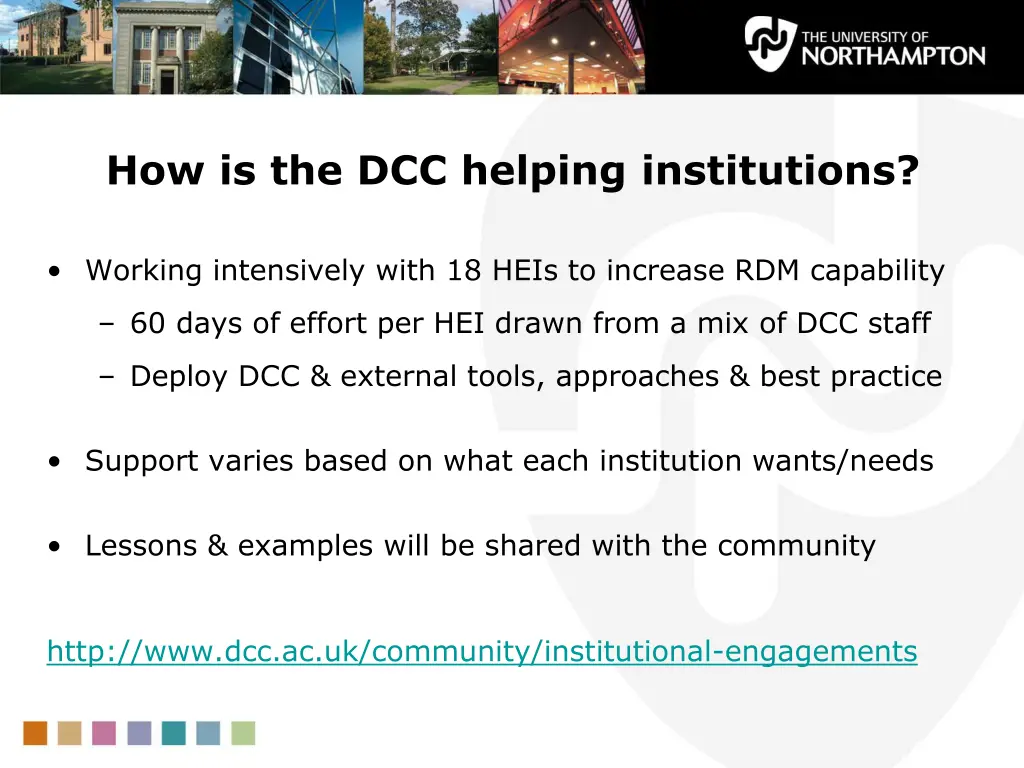 how is the dcc helping institutions