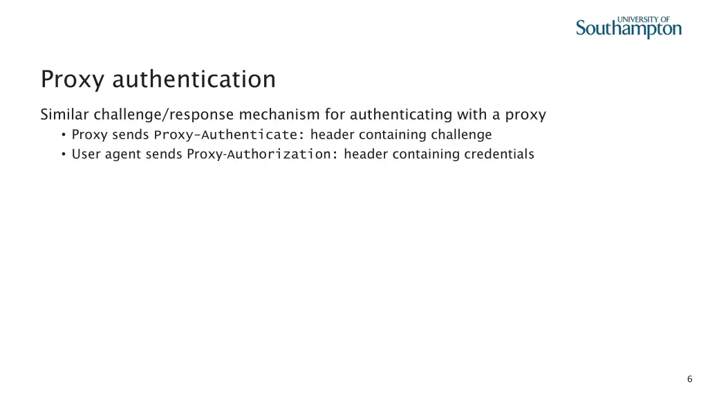 proxy authentication