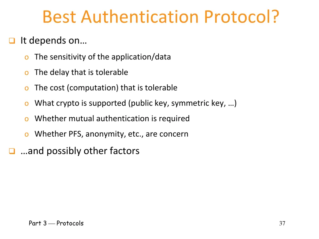 best authentication protocol