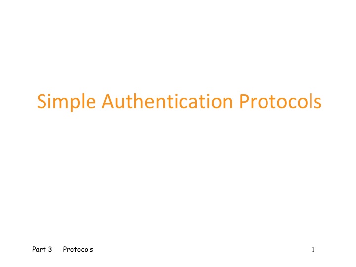 simple authentication protocols