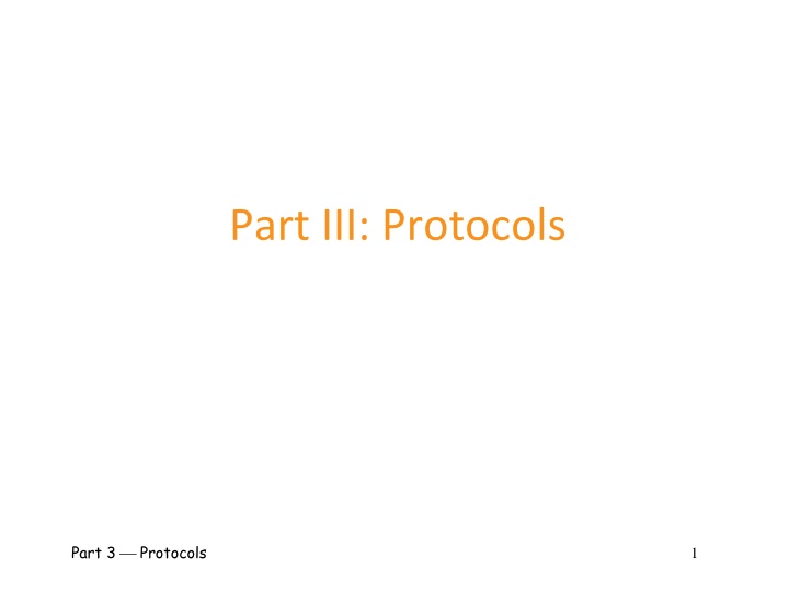 part iii protocols