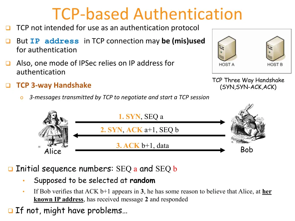 tcp based authentication tcp not intended