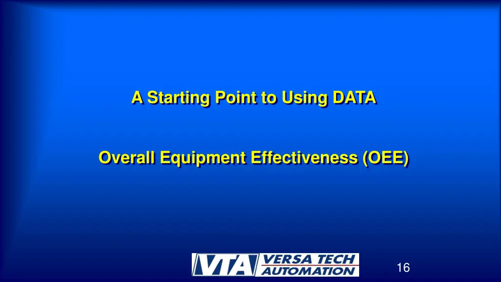 a starting point to using data