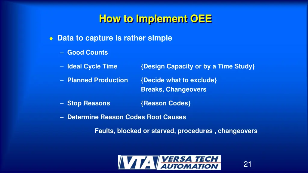 how to implement oee 2