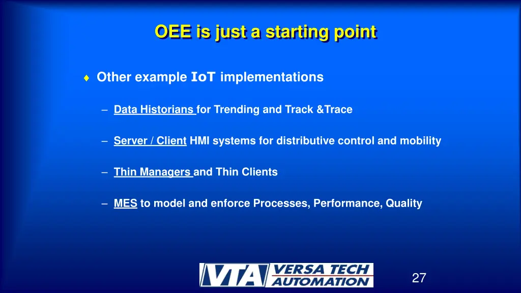 oee is just a starting point