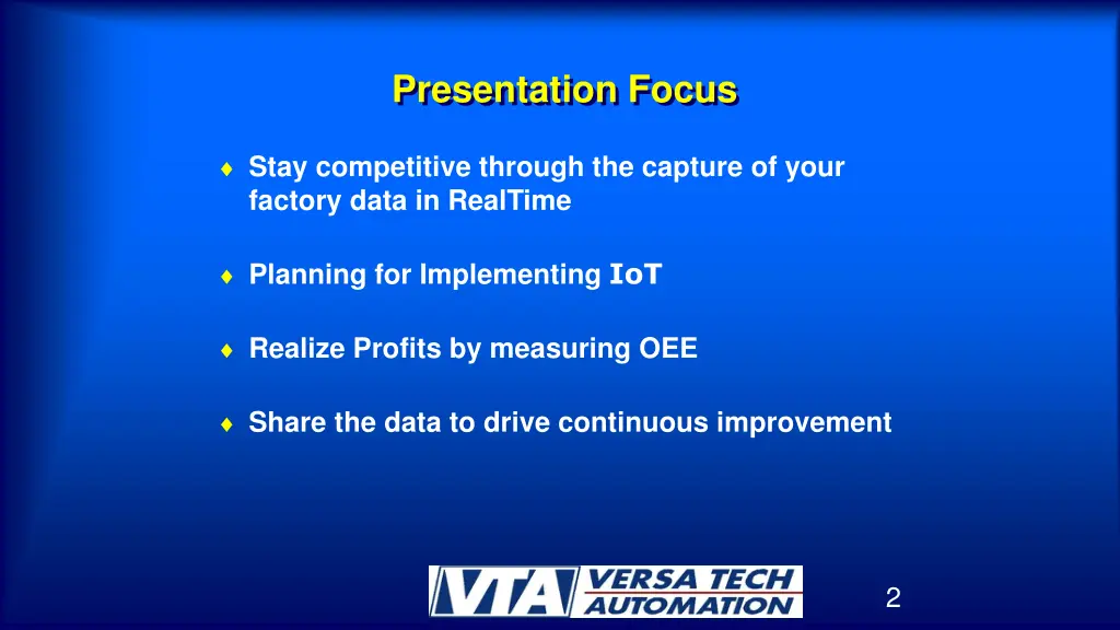 presentation focus