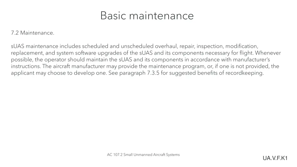 basic maintenance 1