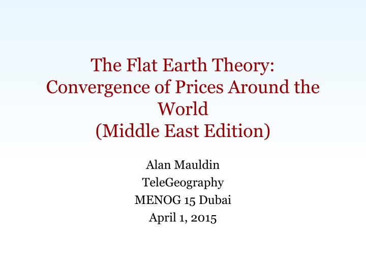the flat earth theory convergence of prices