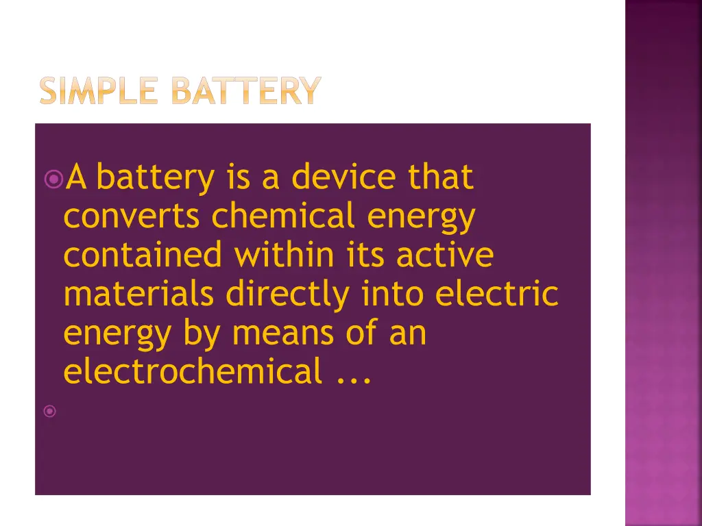 simple battery