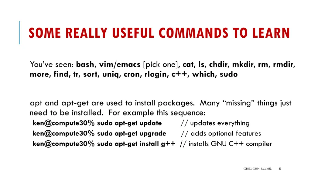 some really useful commands to learn