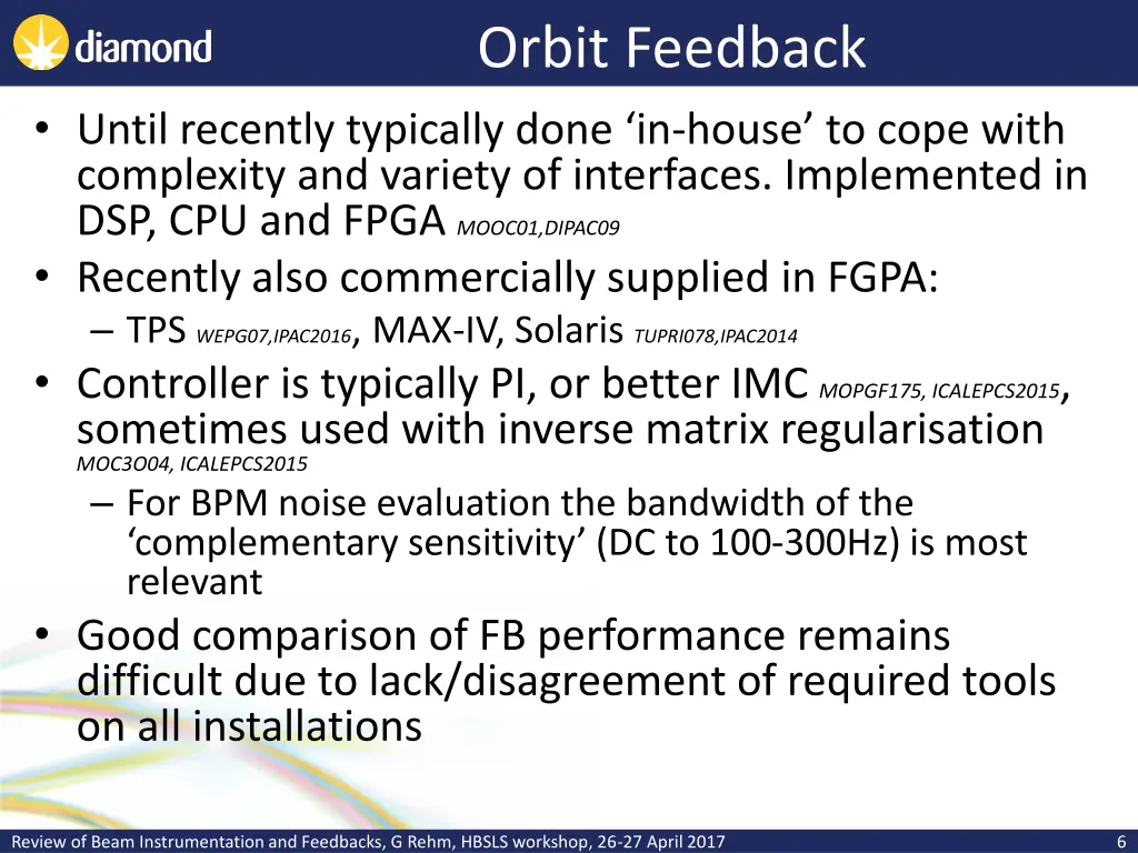orbit feedback
