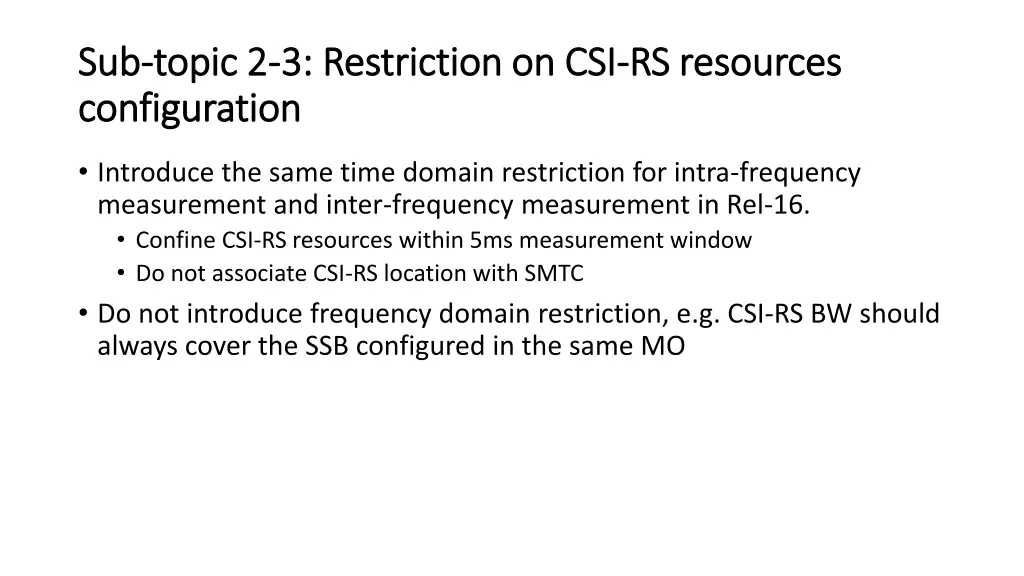 sub sub topic 2 topic 2 3 restriction