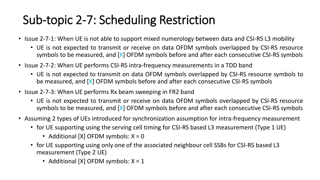 sub sub topic 2 topic 2 7 scheduling restriction