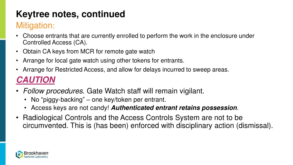 keytree notes continued mitigation choose