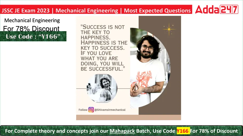 jssc je exam 2023 mechanical engineering most 1