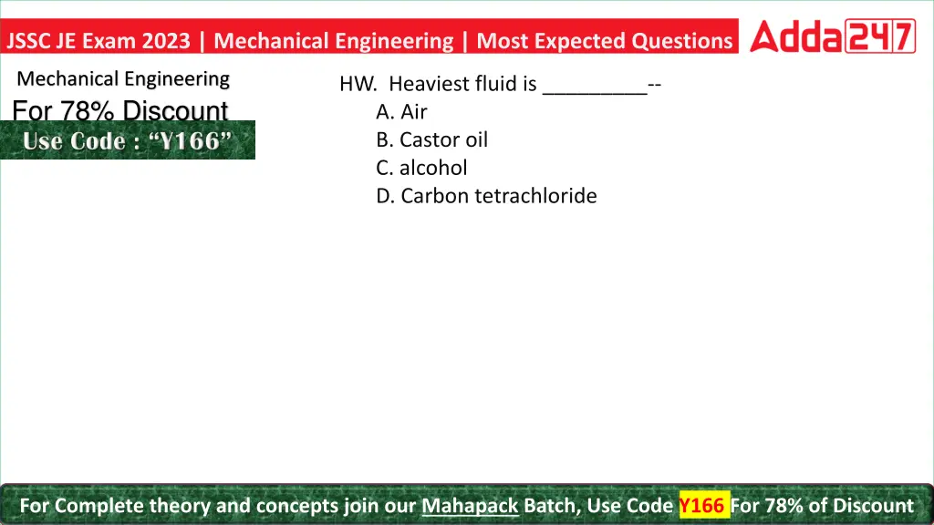 jssc je exam 2023 mechanical engineering most 17