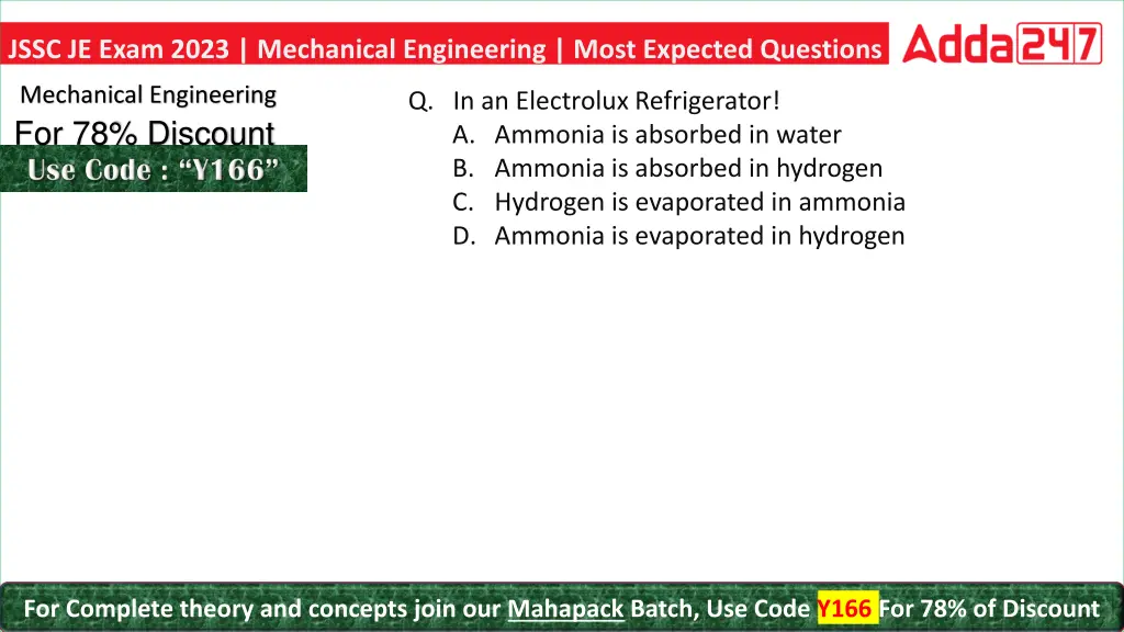 jssc je exam 2023 mechanical engineering most 6