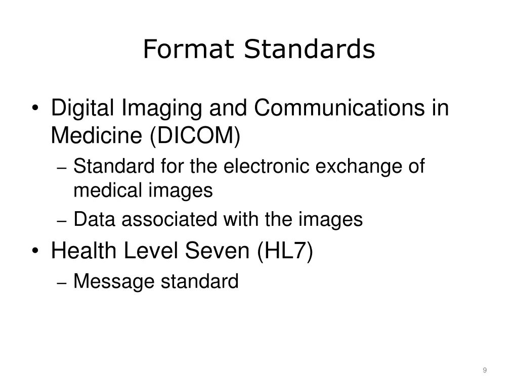 format standards
