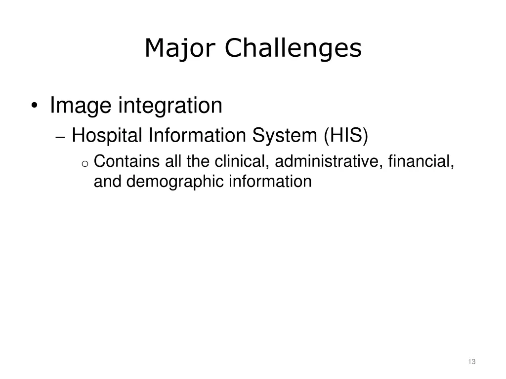 major challenges