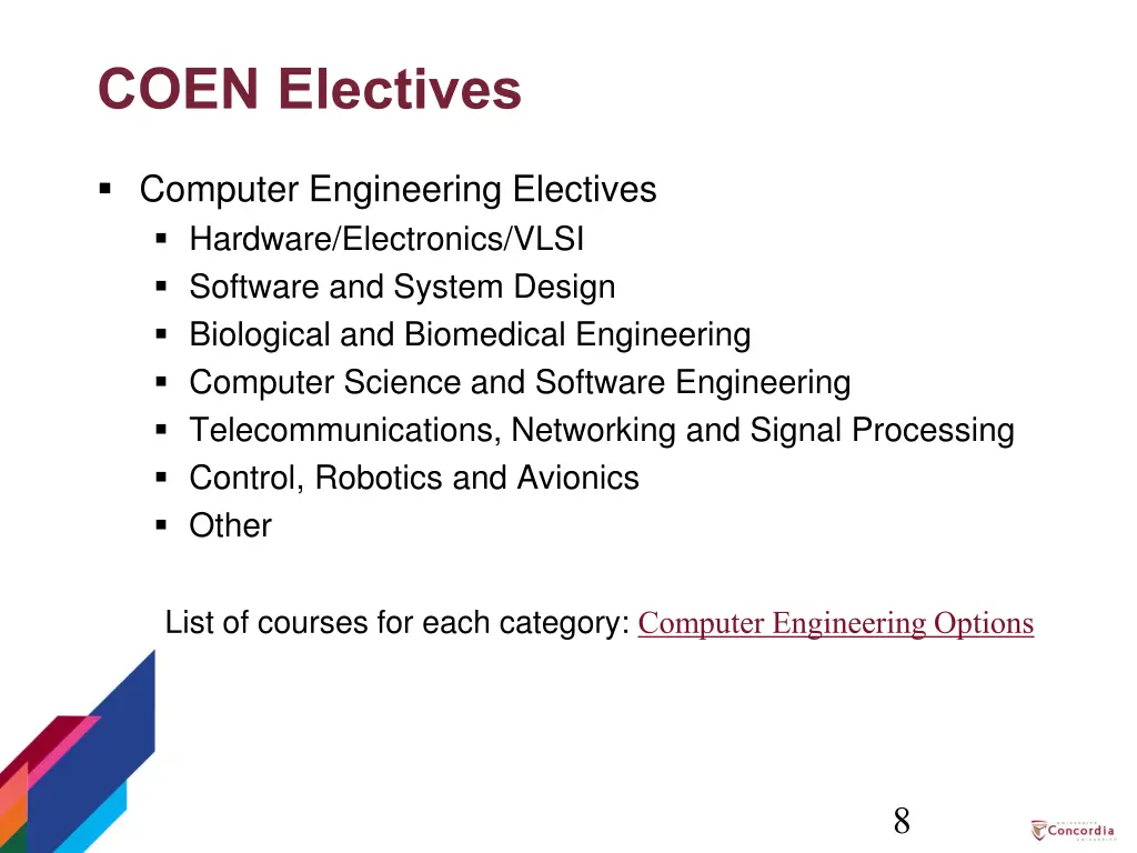 coen electives