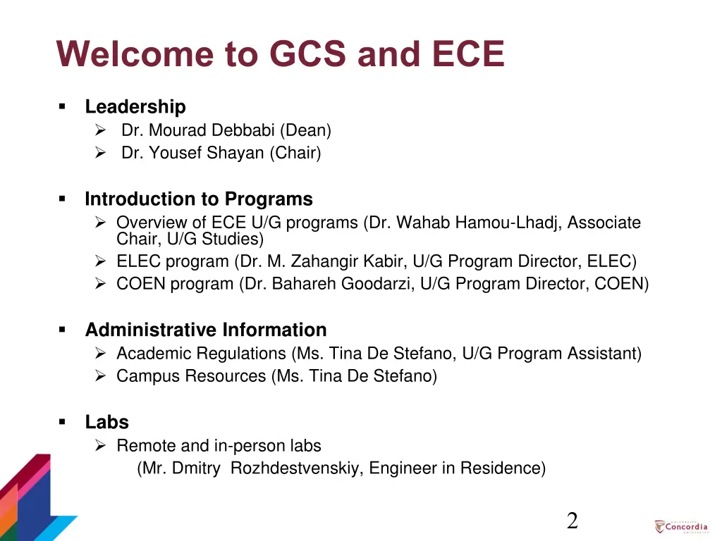 welcome to gcs and ece