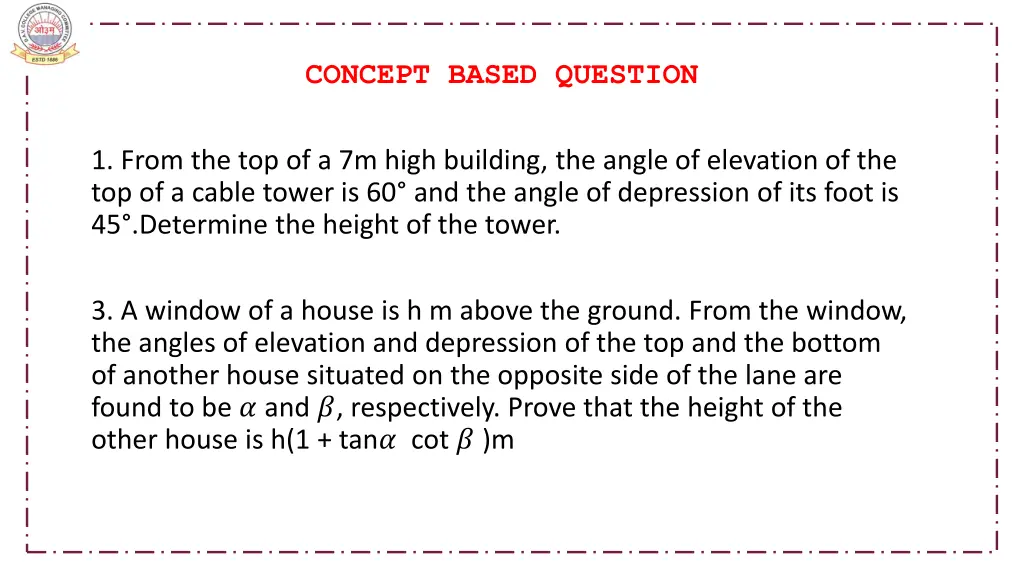 concept based question 4